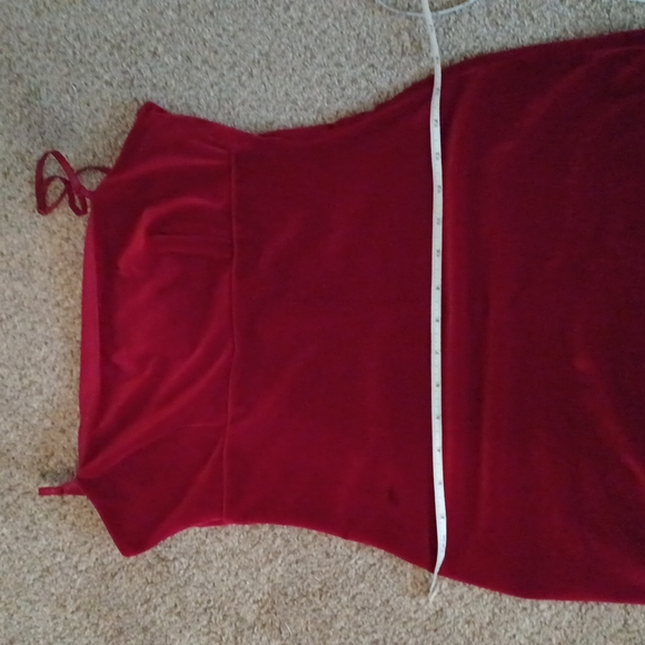 VINTAGE RED VELVET DRESS - Picture 14 of 17
